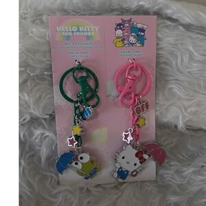 Hello Kitty and Friends BFF Keychains Keroppi‎ and Hello Kitty Set